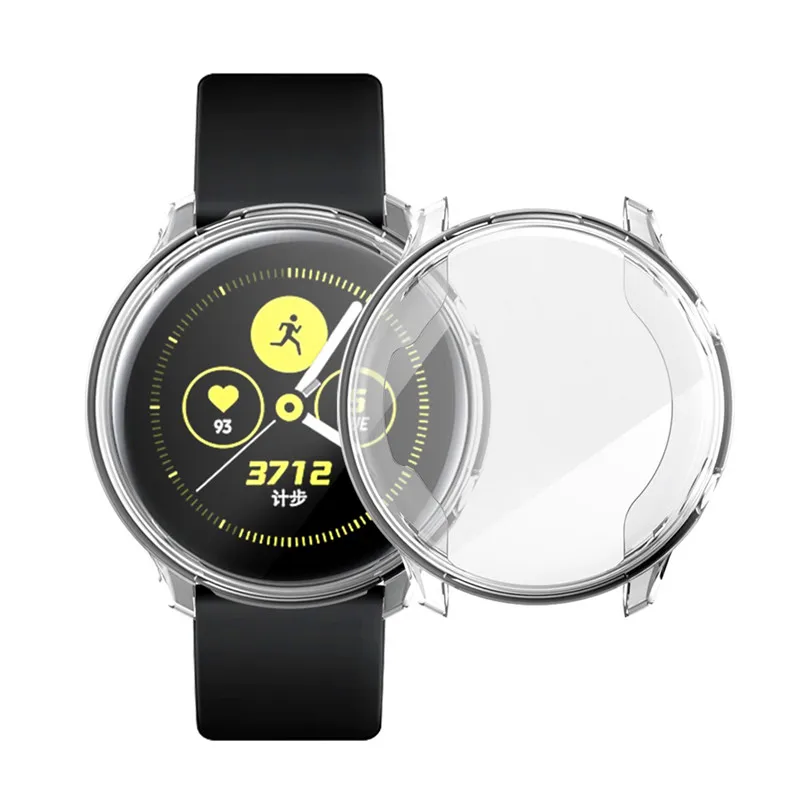 Чехол для защиты экрана от царапин Samsung Galaxy Watch Active мягкий бампер из ТПУ