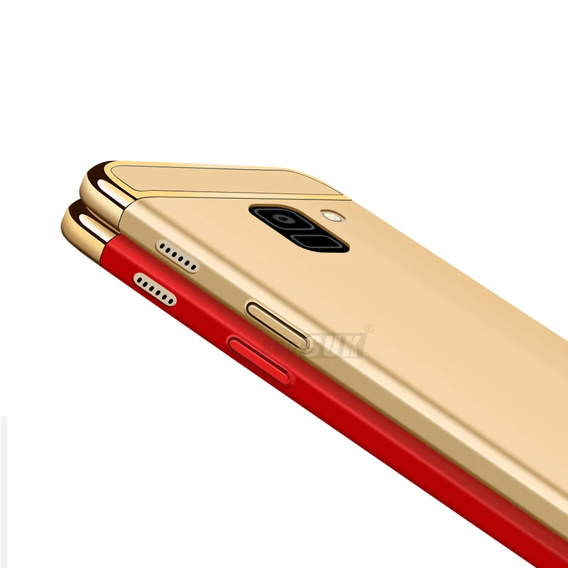 Чехол для телефона Samsung Galaxy A8 2018 A530F A530 Роскошный чехол 3 в 1 Жесткий ПК задняя