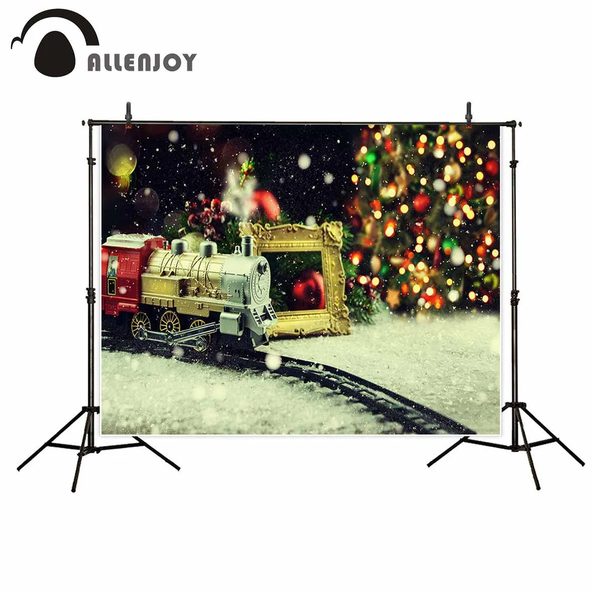 

Allenjoy фон для фотосъемки Рождество поезд боке снег винтажный Фотофон для детей Профессиональный реквизит для фотосъемки