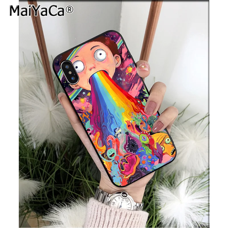 MaiYaCa Рик и Морти смешной мультфильм комикс ТПУ Мягкие аксессуары для телефона