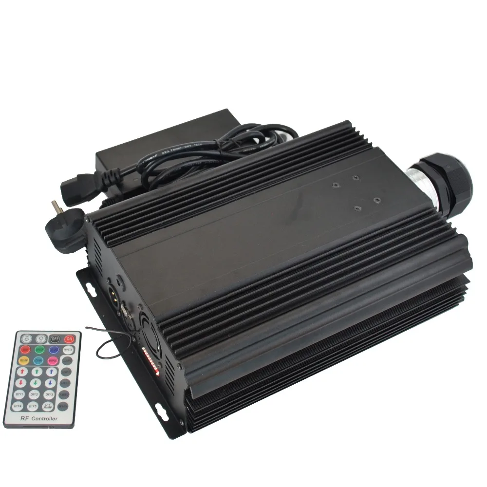 90 Вт RGB Оптическое волокно огни dmx512 мощность светодиодный драйвер волоконно-оптического двигателя+ 28key RF пульт дистанционного управления для всех видов волоконно-оптических s