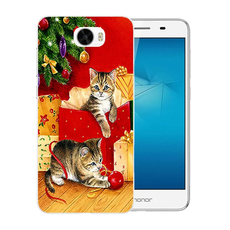 Мягкие чехлы для телефонов из ТПУ Huawei Y5 II Y5ii Y52 чехол с рисунком Merry X'MAS 5 0 &quot