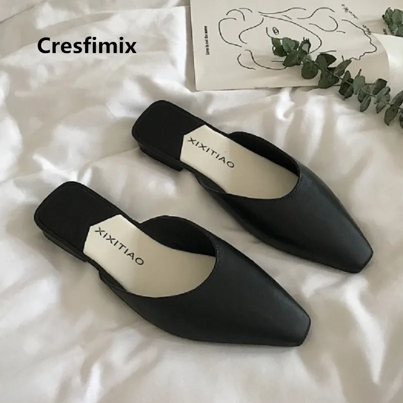 Cresfimix/женские милые удобные домашние тапочки Женские повседневные Черные