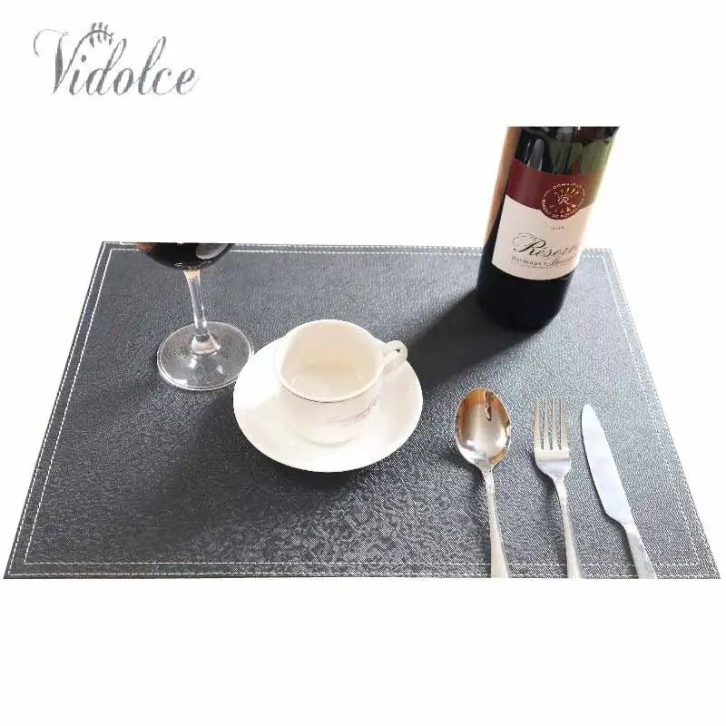 Коврики для стола 6 шт. кожаные коврики Нескользящие с изоляцией моющиеся