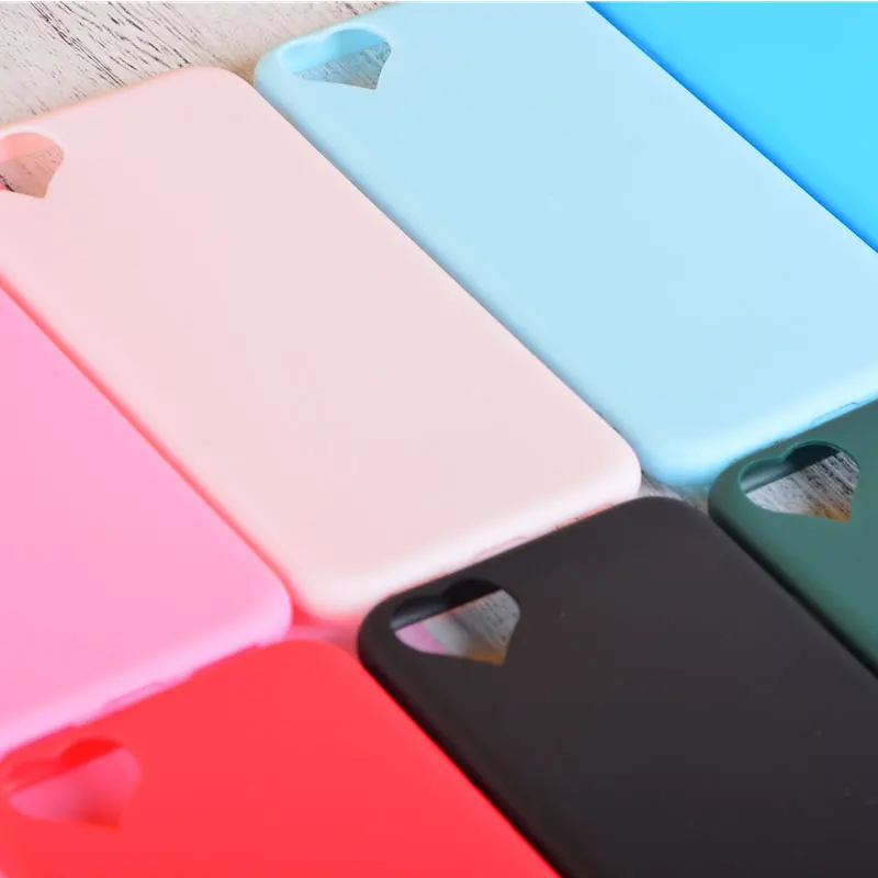 Яркие цвета милые силиконовые чехлы с отверстиями в форме сердца для iPhone 6 6S Plus 5 5S