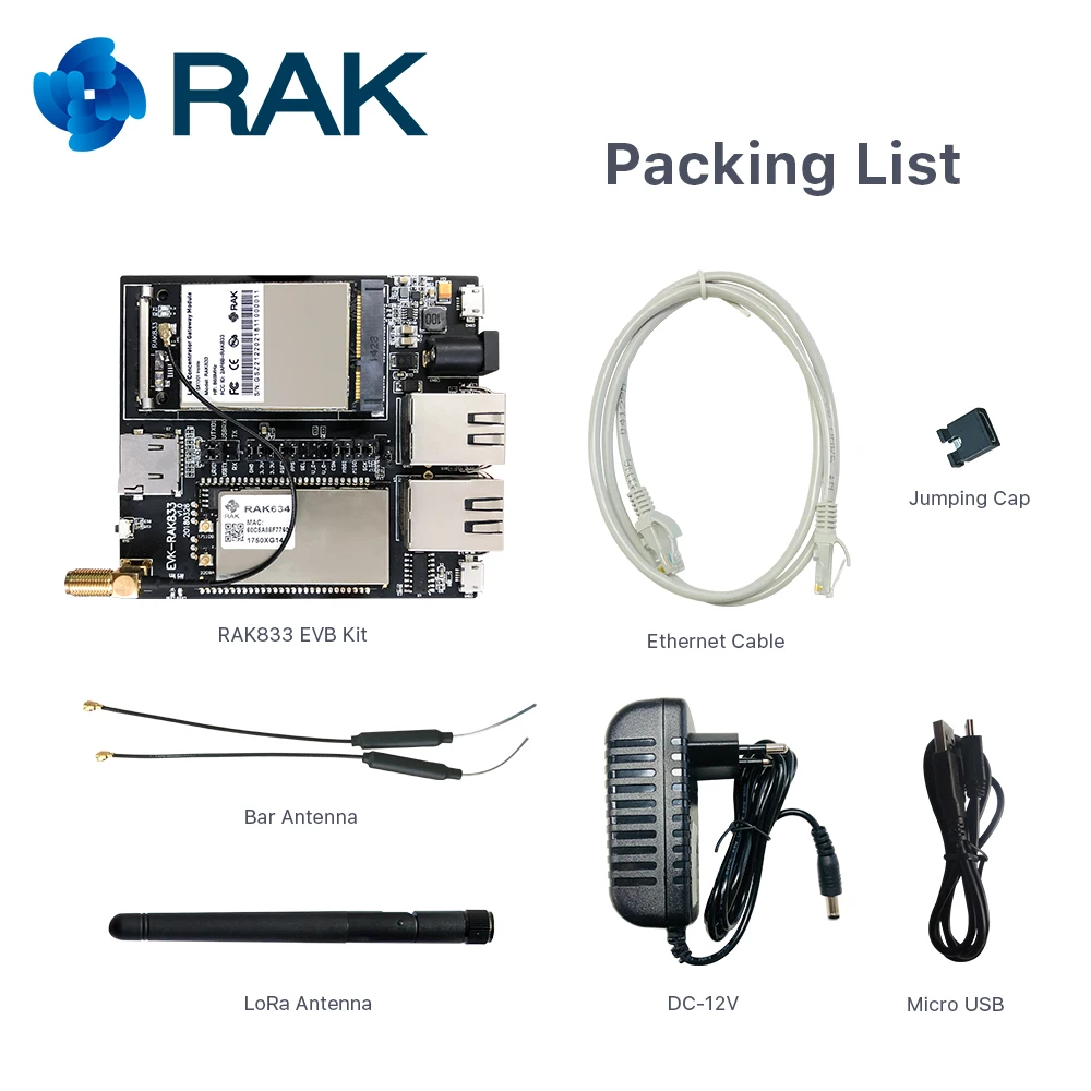 Мини PCIe LoRa шлюз концентратор модуль RAK833 набор EVB SX1301 чип MT7628N беспроводной AP
