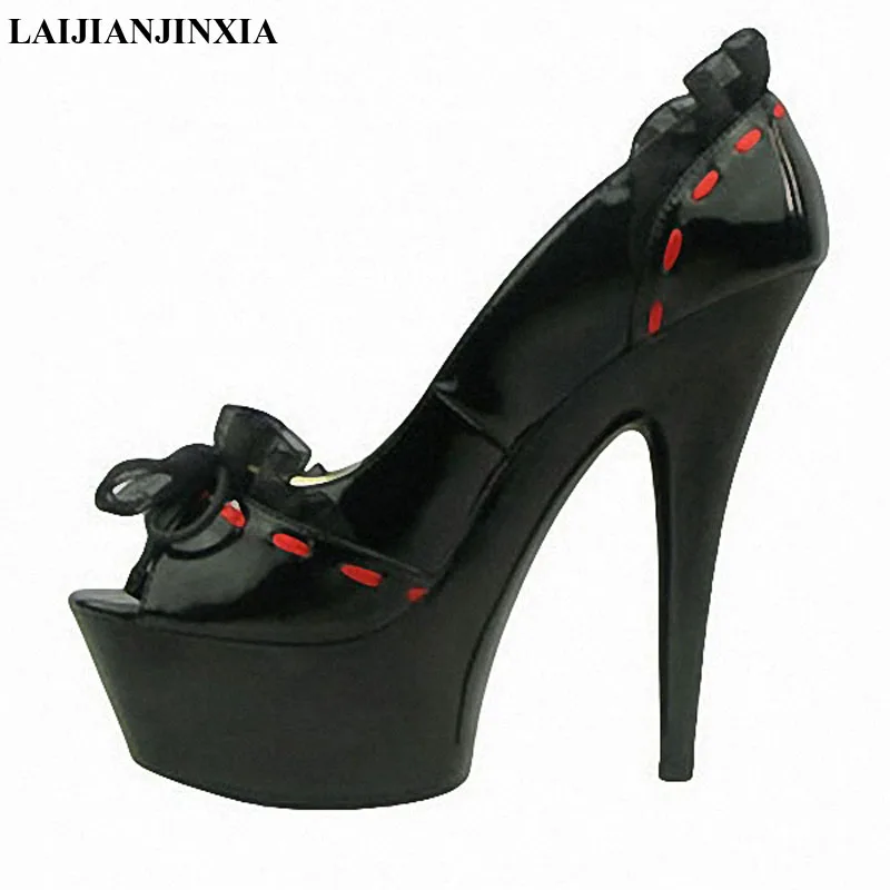 Pumps New Sexy Round Toe Women Pumps Sexy Shoes 15Cm High Heels Platform Dance Party Shoes Heels Big Size Dance Pumps