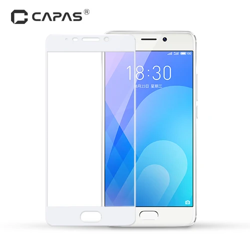 Для Meizu M6 Note протектор экрана из закаленного стекла для Meizu M6 Note CAPAS бренд почти полное покрытие защитная пленка черное золото - Цвет: White
