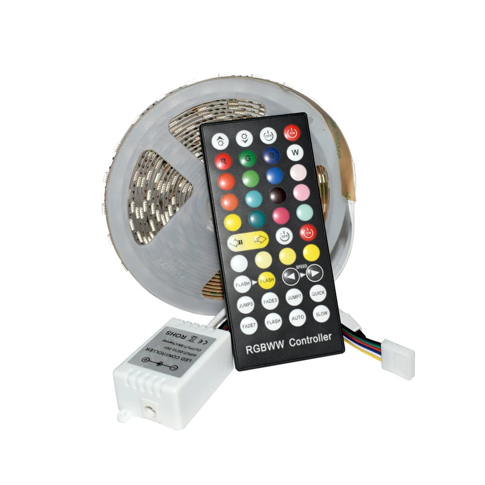 Новый продукт 5050 5 в 1 гибкая светодиодная лента с контролором м/лот RGBW + WW dream strip no