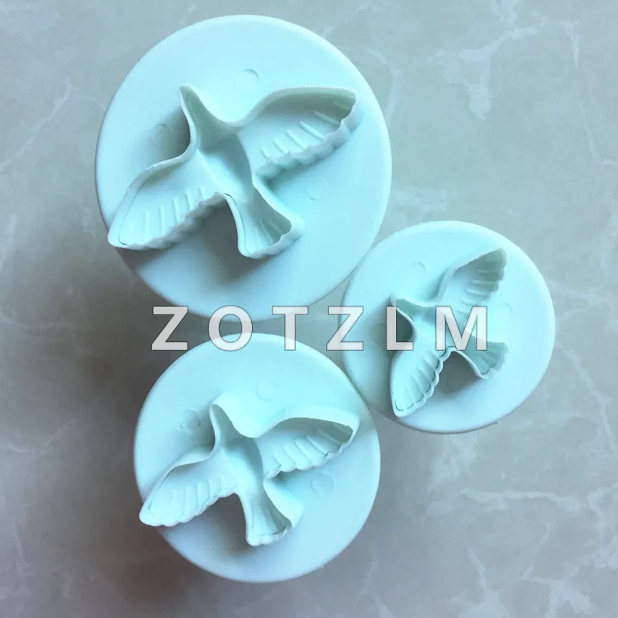 3 шт./набор набор резаков для печенья в форме голубя Весенняя ручка инструменты