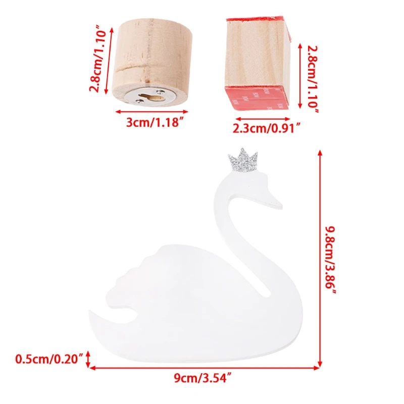 Милый лебедь деревянные крючки для одежды держатель сумка вешалка детской