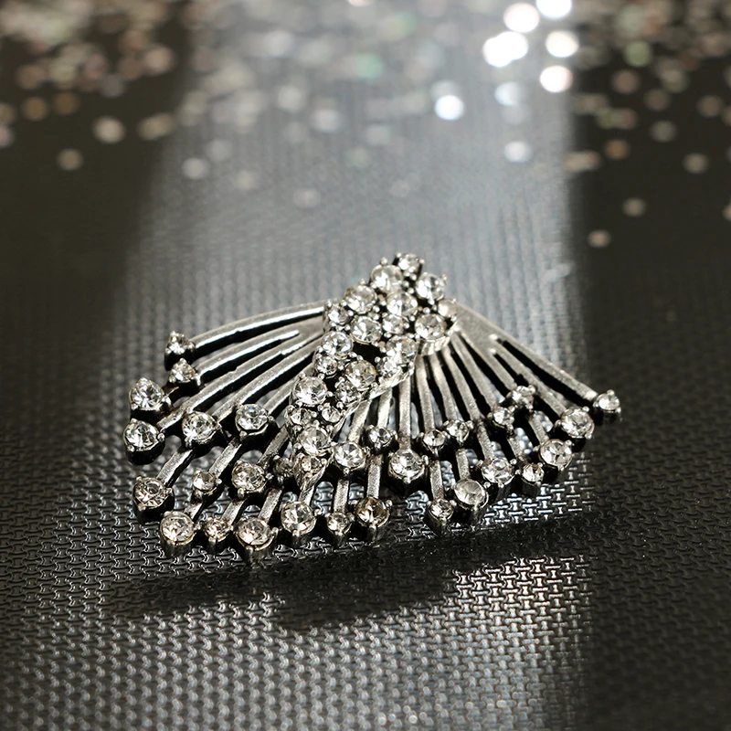 Серьги-манжеты с маленькими кристаллами в богемном стиле 1 шт. куртки