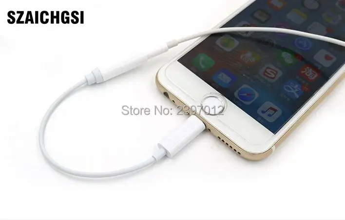 SZAICHGSI для iPhone7 коннектор кабеля адаптера к 3 5 мм AUX мама аудио наушники удлинитель
