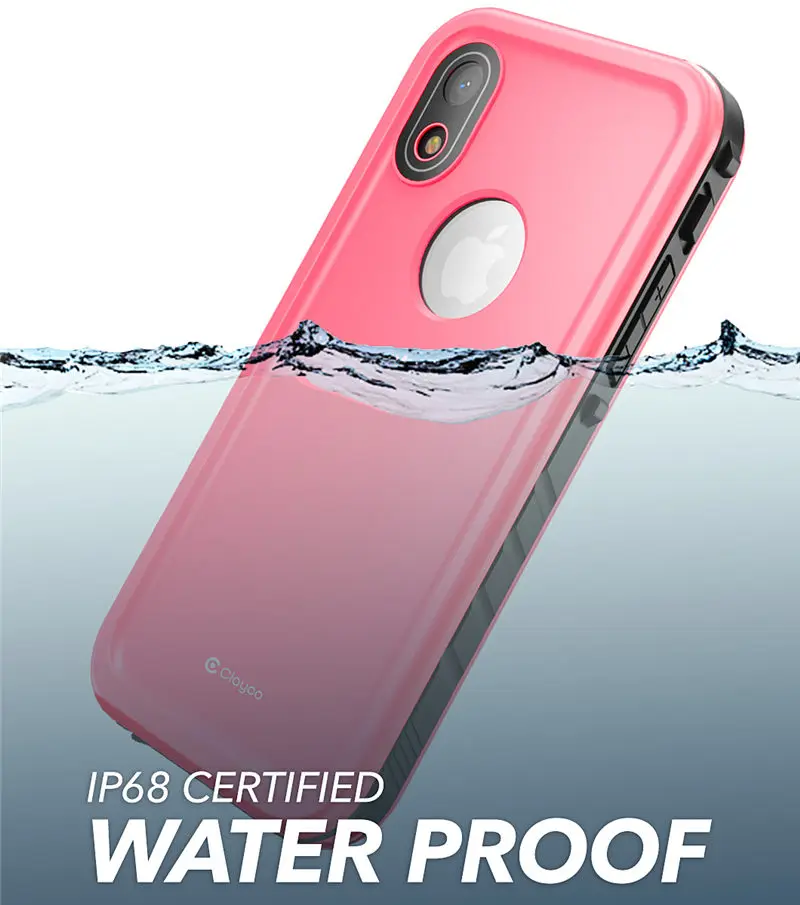 Для iphone XR водонепроницаемый чехол 6,1 дюймов клейко Omni подводный водонепроницаемый грязеотталкивающий полный корпус Чехол со встроенной защитной пленкой