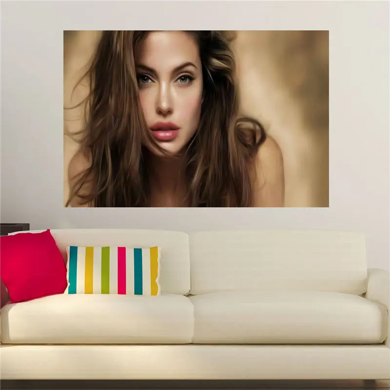 Новые приходят На Заказ Анджелина Джоли Home Decor Творческий Искусство Печати