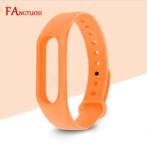 orange Для Xiaomi mi band 2 ремешок для смарт-браслета силиконовые аксессуары браслеты красочные сменный Браслет mi band 2 pulseira - Цвет: orange