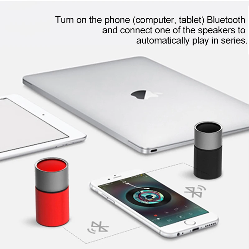 I6 Портативный Bluetooth Динамик Беспроводной двухканальный звук Системы 3D музыке