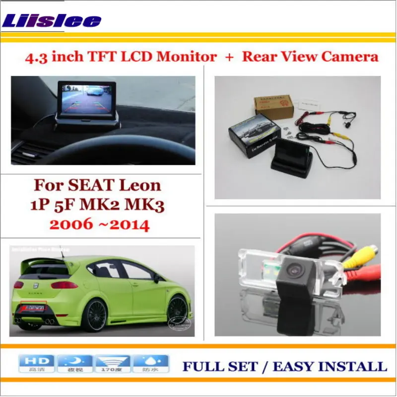 

Auto CAM Accessories For SEAT Leon 1P 5F MK2/3 2006-2014 4.3" TFT LCD Monitor Car Rearview Back Up Camera Parking System
