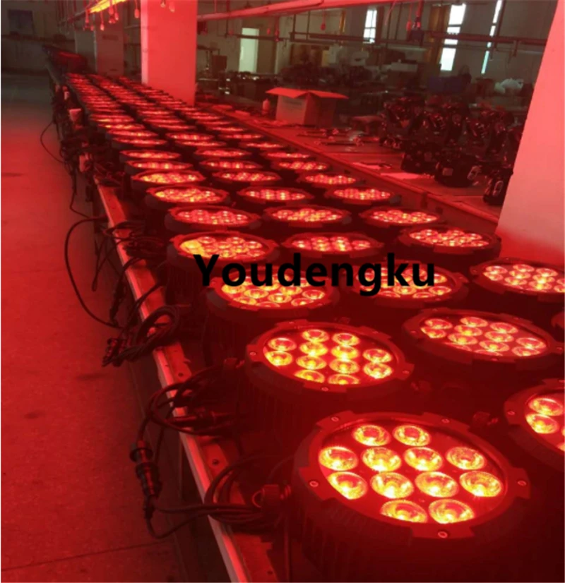 16 шт. бесшумная работа тонкий уличный светодиодный светильник DMX 12*12 Вт