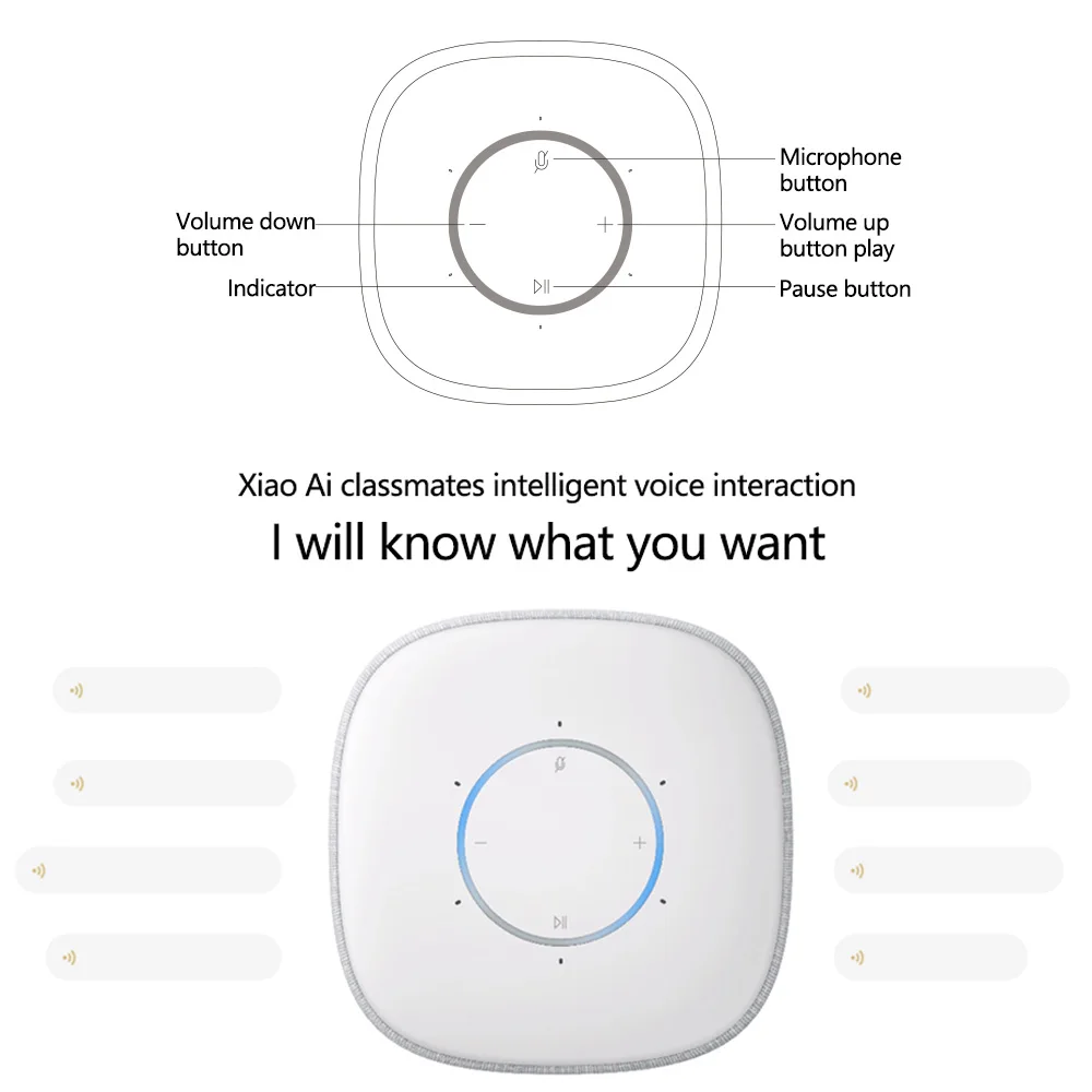 Xiao mi Xiaoai Bluetooth динамик HD Смарт Голосовое управление mi jia mi Ai динамик умный дом Xiaoai приложение для Android Iphone