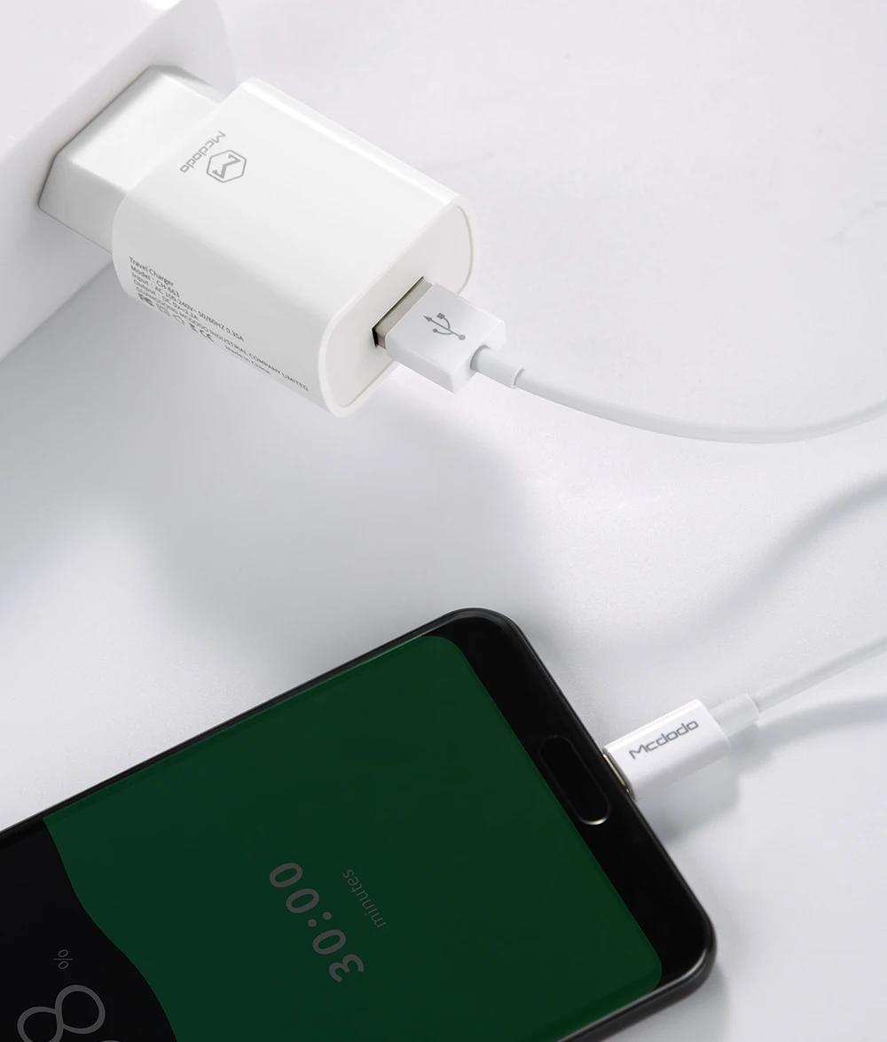 Mcdodo EU адаптер USB зарядное устройство 2.1A Быстрая зарядка для samsung Xiaomi Универсальное зарядное устройство для телефона с кабелем для iPhone type C Micro
