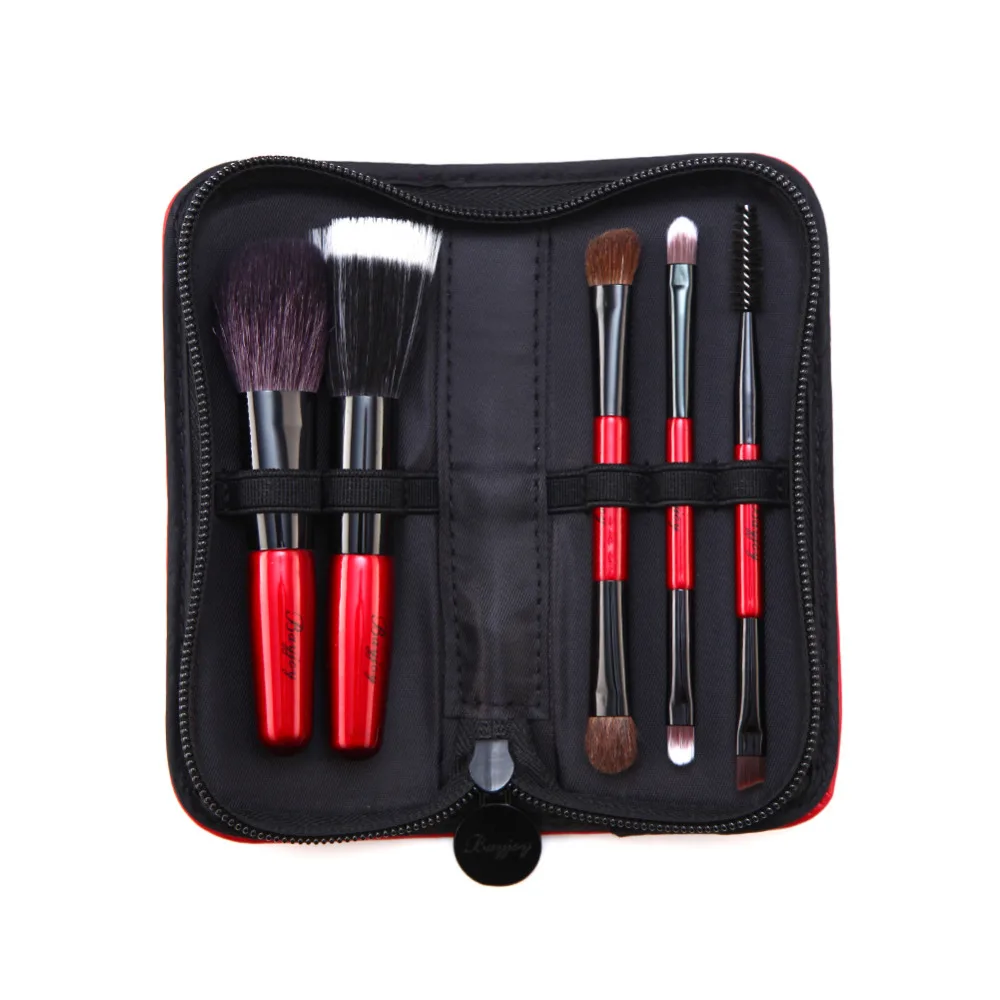 5pcs Portable Makeup Professional Make Up Brushes Brush Sets Synthetic Hair Beauty Essentials Gift Bag | Красота и здоровье