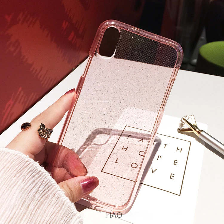 Glitter Soft Case For Huawei Honor 8X Cover Funda 10 V20 Max 8 X Pink Transparent |