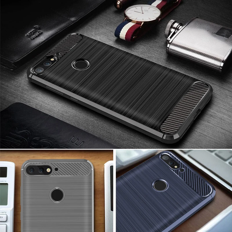 Honor 7A Pro Чехол защитный чехол для huawei бампер задняя крышка из углеродного волокна