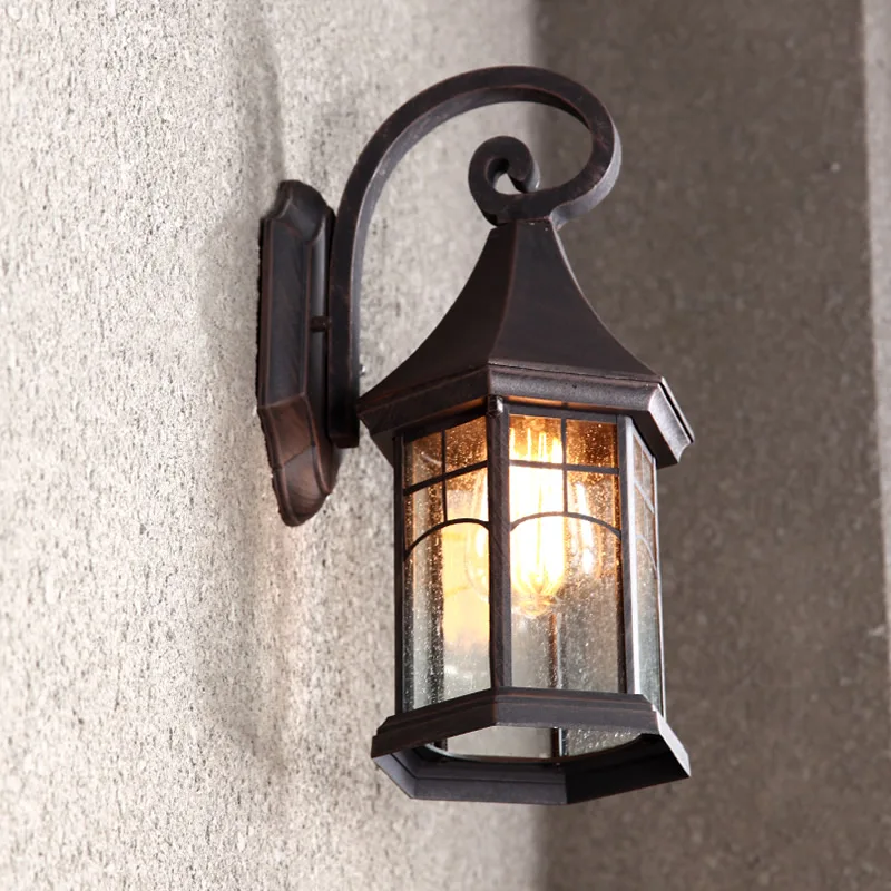 

balcony stairs lamp Outdoor Light waterproof outdoor lighting lamp retro style courtyard wall creative Wall Lamps FG230