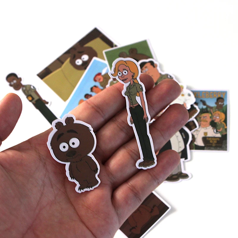 19 шт. Brickleberry мультфильм винтажные изделия ручной работы Скрапбукинг альбом багаж ноутбук мотоцикл трафарет Водонепроницаемая наклейка E0044