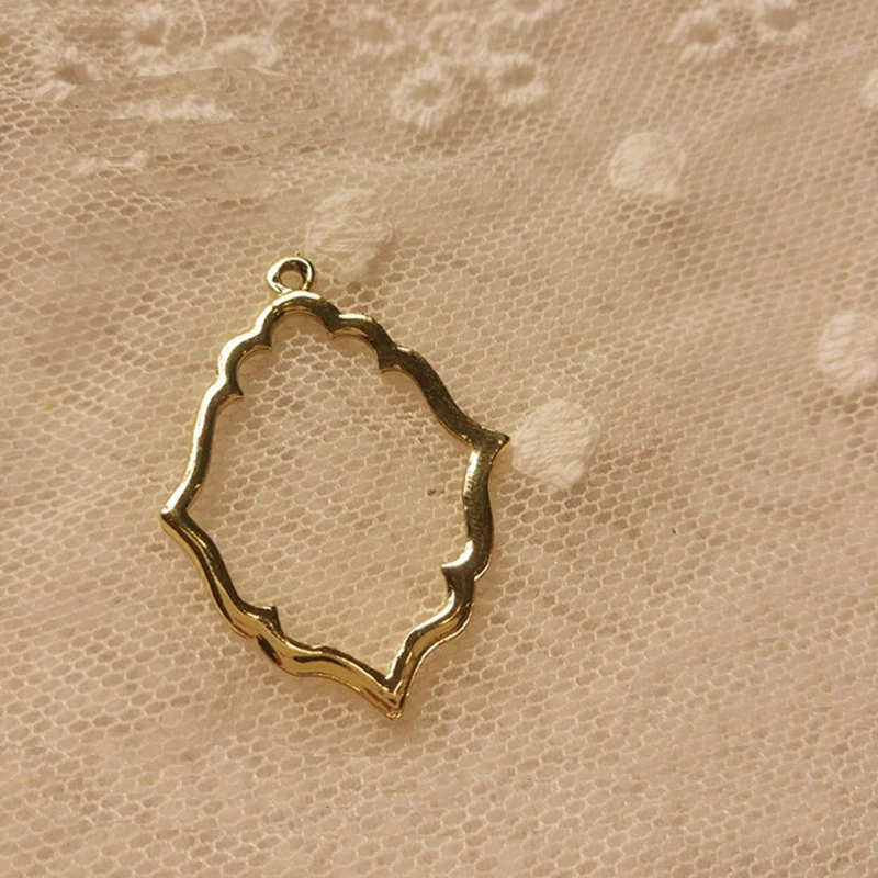 10 шт./лот Бабочка волшебное зеркало металлическая рамка подвеска Золотая