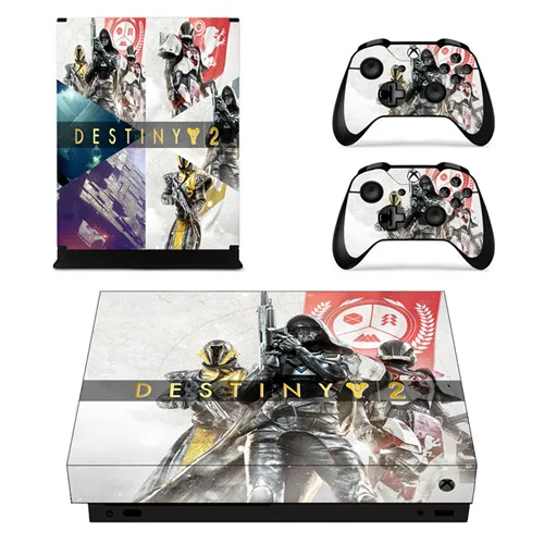 Игра Destiny 2 наклейка на кожу для Microsoft Xbox One X консоль и 2 контроллера для Xbox One X наклейка на кожу винил - Цвет: YSX1X0066