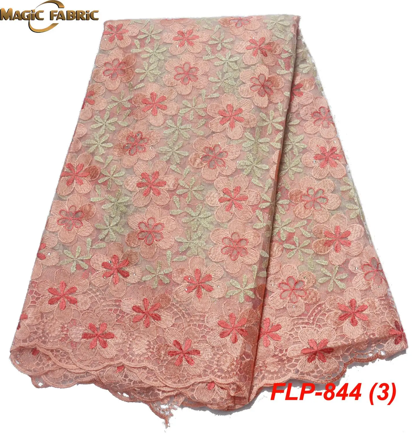 French net lace fabric 2019 latest african chiffon with embroidery mesh nigerian tulle FLP-844 | Дом и сад