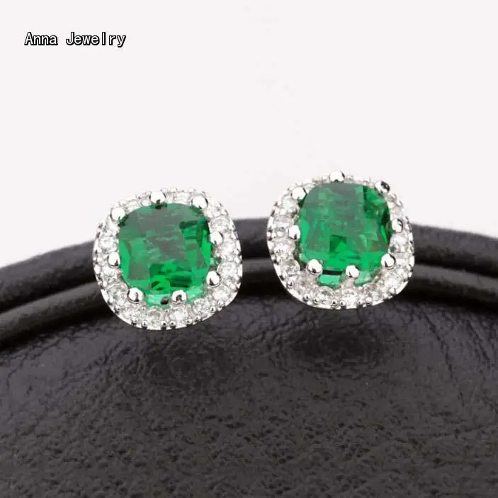 Блестящие дизайнерские серьги с бриллиантами из фианита посеребренные стальные