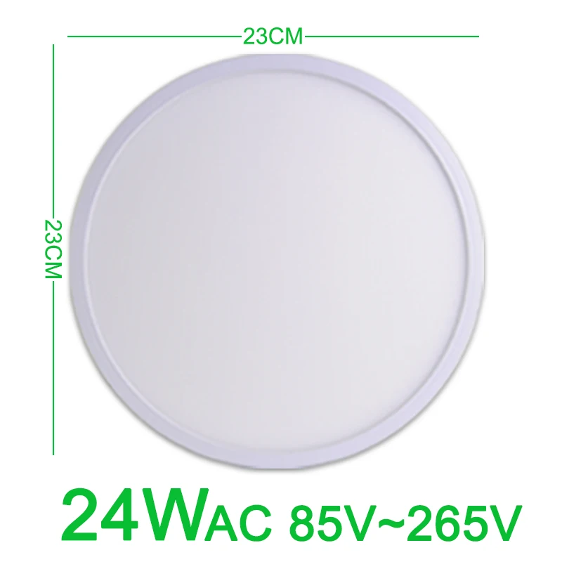 24W 23CM AC85V-265V Потолочный светильник 24 Вт, 18 Вт, 13 Вт, 9 Вт, 6 Вт, светодиодный панельный светильник, потолочный светильник, поверхностный монтаж, AC 85-265 в, современный светильник для дома, светодиодный потолочный светильник ing - Цвет корпуса: 24W 23CM AC85V-265V