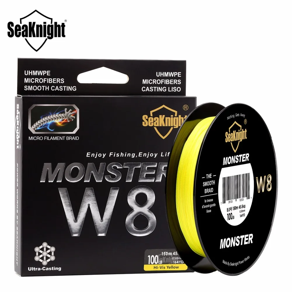 

SeaKnight MONSTER/MANSTER W8 Fishing Line 150M 8 Strands Braided Fishing Multifilament PE Line 15 20 30 40 50 80 100LB