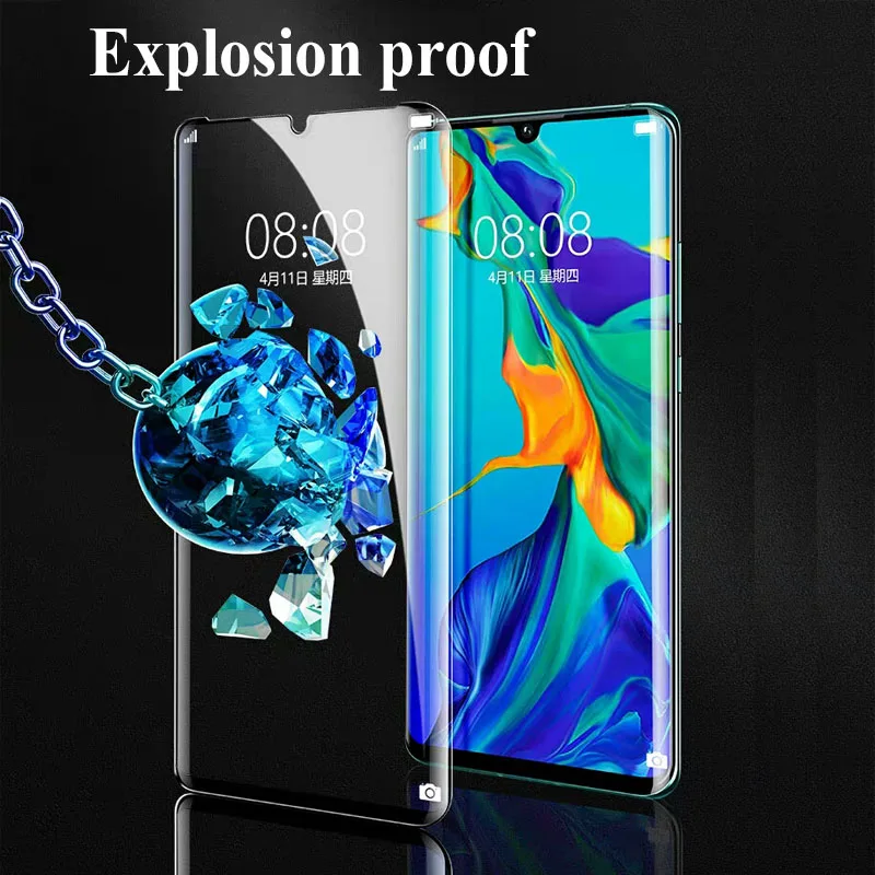 Чехол из закаленного стекла для телефона huawei p30 pro Защитная пленка экрана на huawey