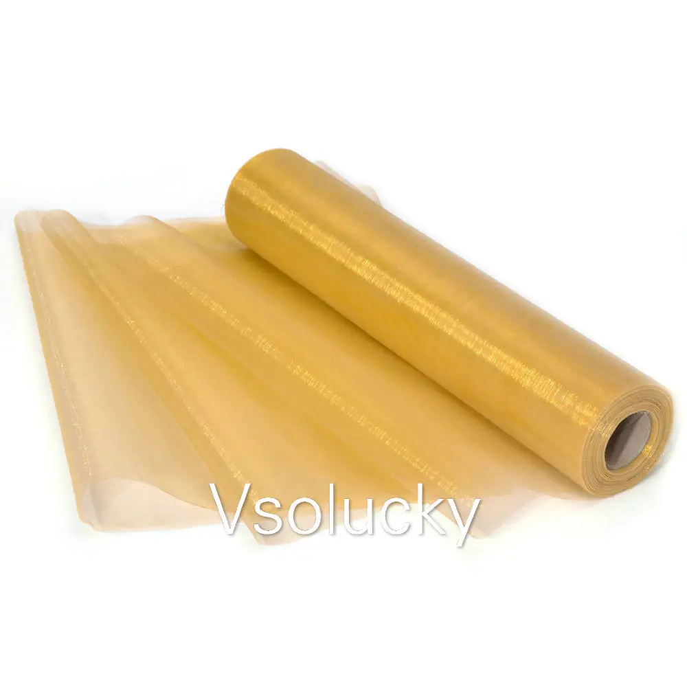 Золотая прозрачная органза 5 рулонов 25 м x 29 см|organza roll|diy weddingwedding party |
