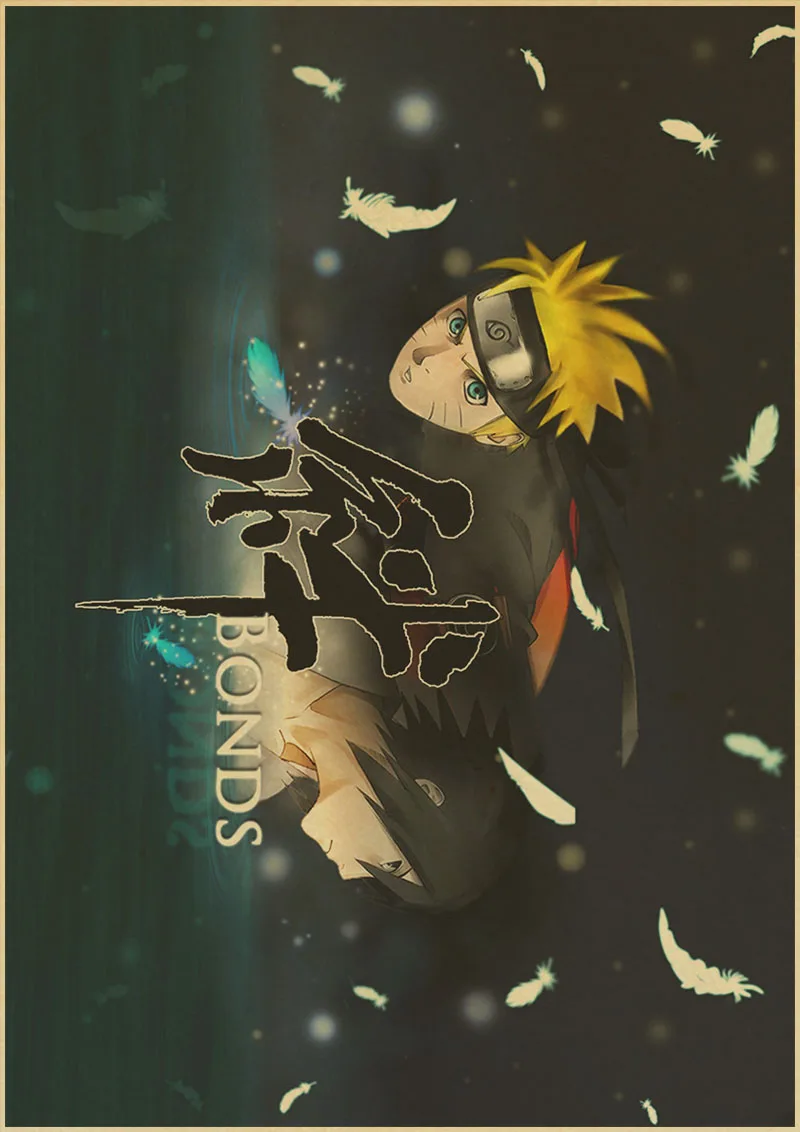 K020 Винтаж Ретро аниме постер аниме постеры Uzumaki постер Naruto Luffy Wanted цельный Бар Кафе домашний декор наклейка на стену - Цвет: K020