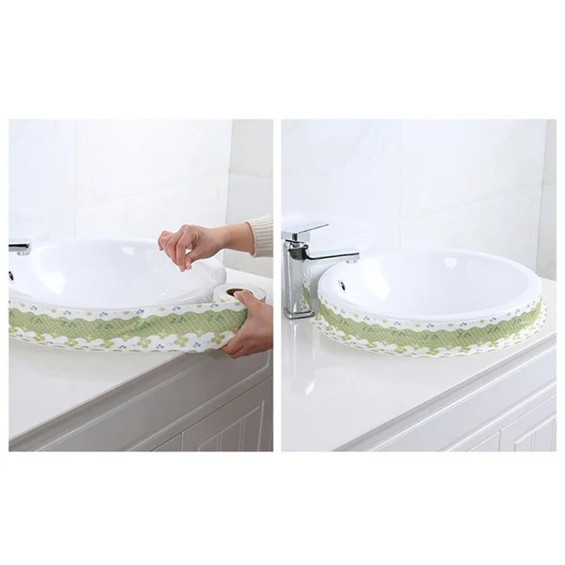 Самоклеящаяся кухня ПВХ лента стеновое уплотнение зазор плесени