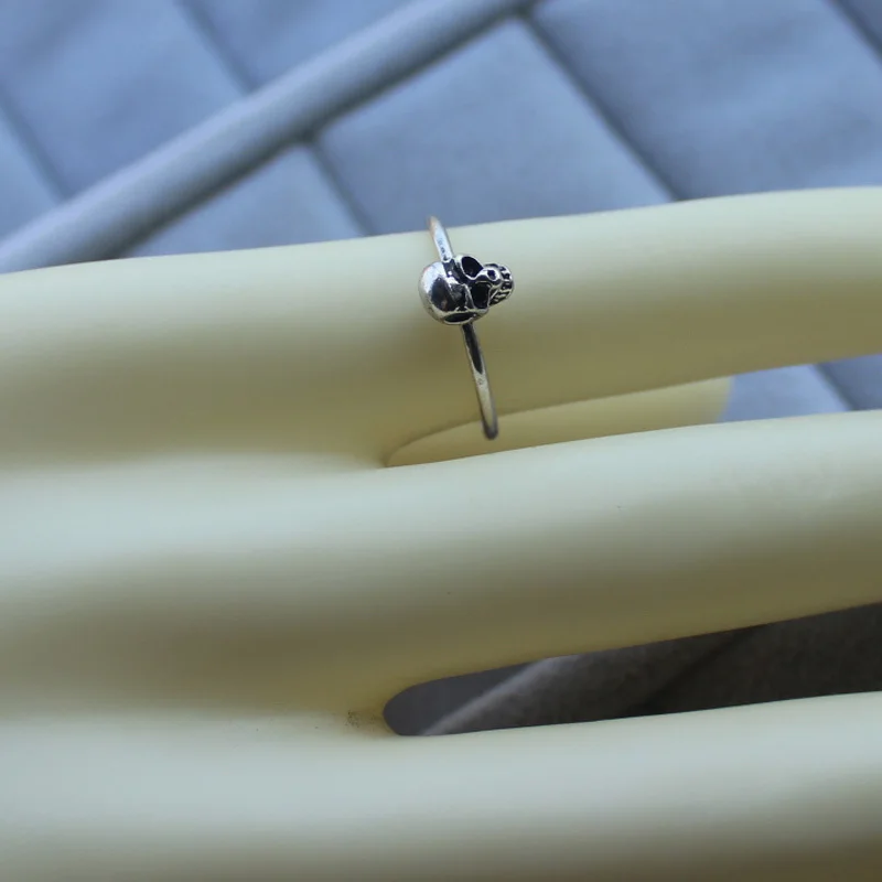 Модное кольцо с одним призраком модные покрытые/антикварные кольца черепом |