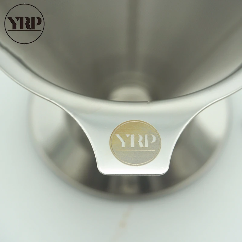 

YRP V60 Reusable Cone Shaped Stainless Steel Coffee Dripper Double Layer Mesh Filter Basket Home Kitchen Tool Coffee Accessories