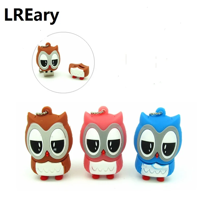 

cartoon big eyes owl usb flash drive cute crying animal memory stick storage fashion gift metal chain Pen drive 4g 8g 16g 32g