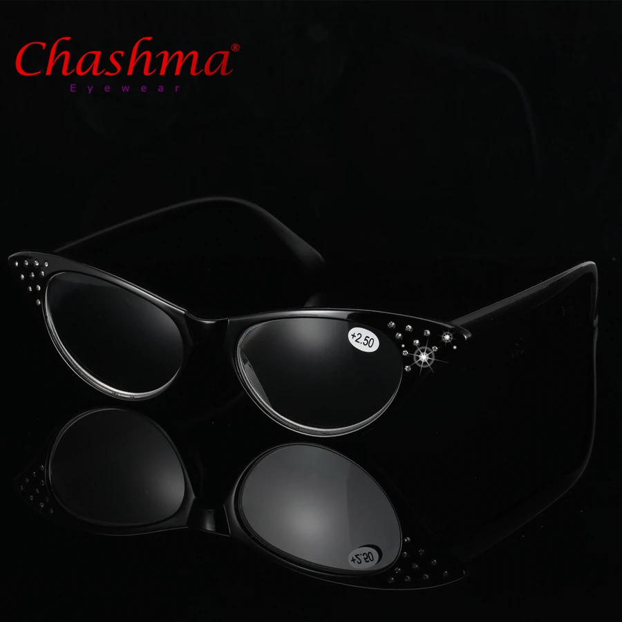 Женские фотохромные очки для чтения CHASHMA солнцезащитные кошачий глаз
