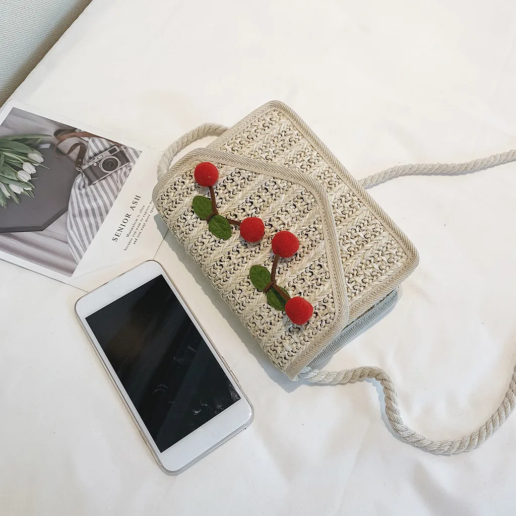 Сумка OCARDIAN женская с откидной крышкой модный саквояж сплошного цвета Плетеный