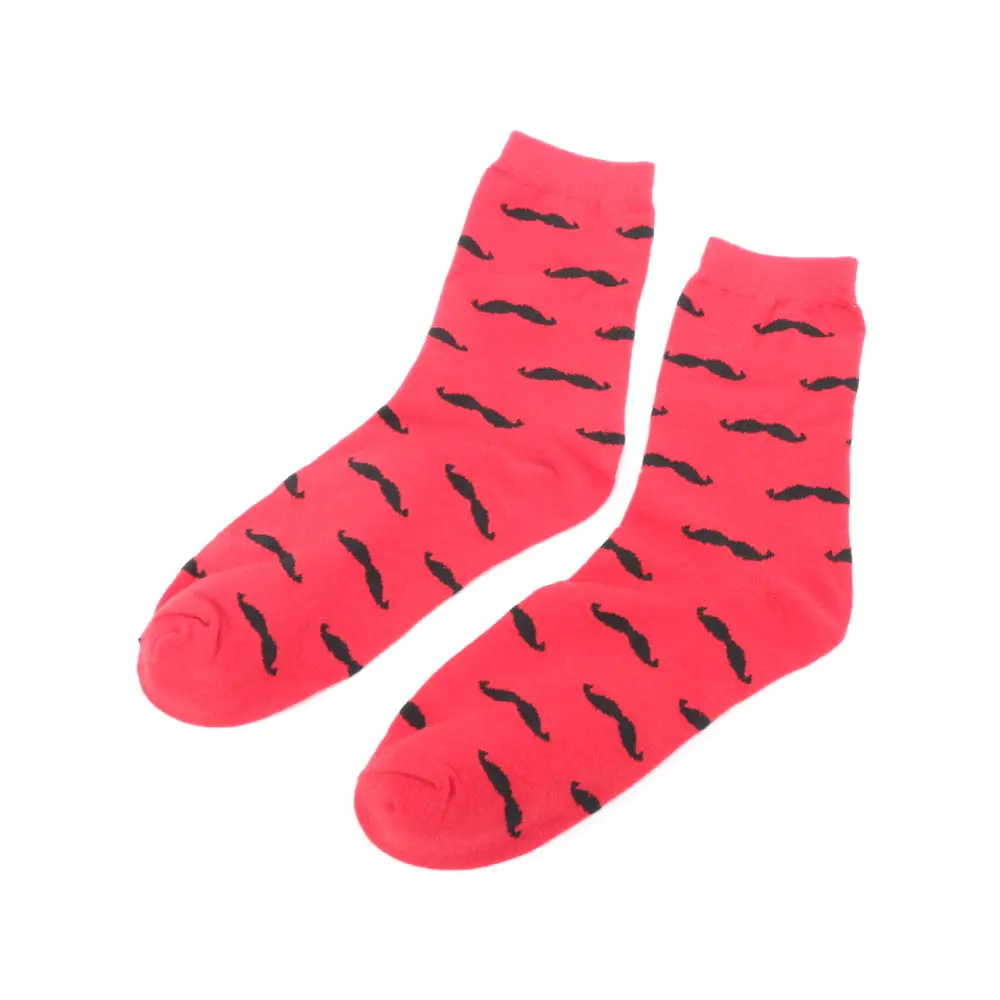 1 пара мужские хлопковые носки с мультяшными усами|Мужские носки| |