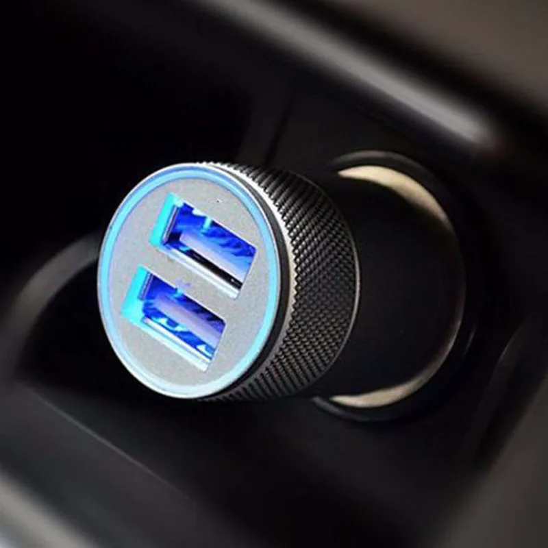 Новый мини двойной порт USB 12V Универсальный в автомобиль Зажигалка гнездо