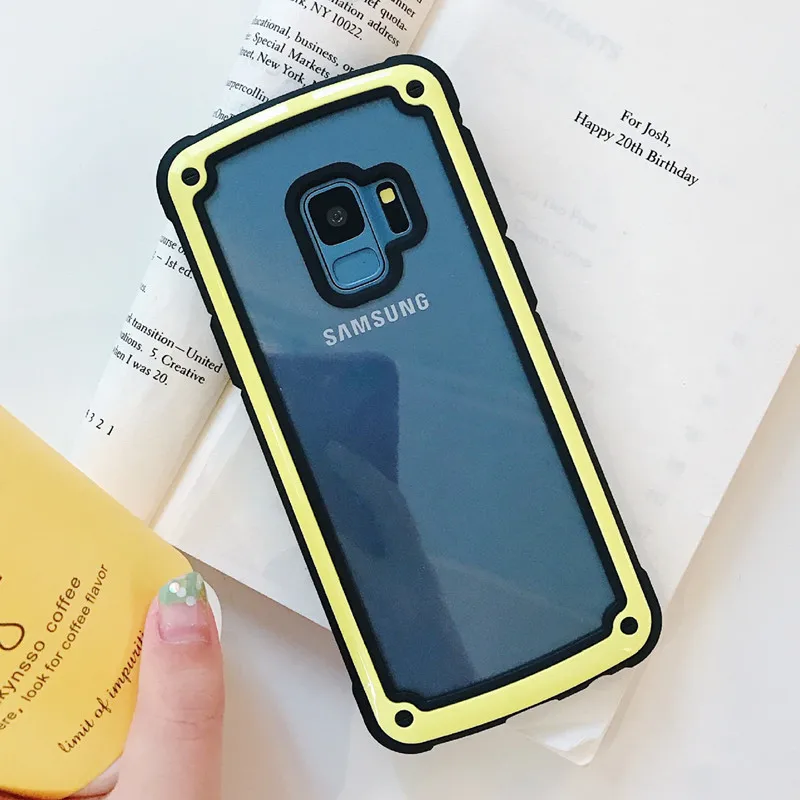 LUPHIE Противоударная подушка безопасности Чехол для samsung Galaxy S10 S9 S8 плюс примечание 9 S10e Роскошный чехол для samsung S8 S9 прозрачный чехол