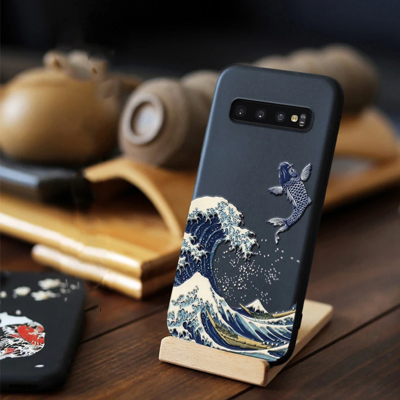 Для samsung Galaxy S10 Plus S10e e Note 10 Plus 5G чехол 3D рельефный матовый мягкий чехол LICOERS Официальный чехол для Galaxy S10+ Funda
