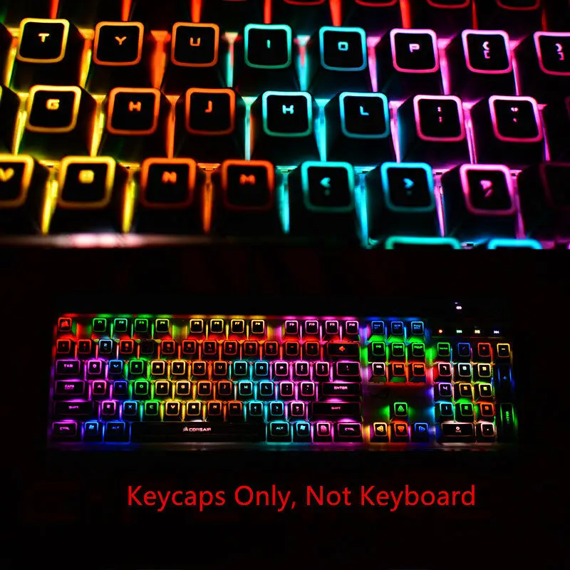 104 ключей Corsair ROG с подсветкой, набор ключей с принтом Artisan для Corsair K70 RGB K65 K95, Механическая игровая клавиатура Strafe